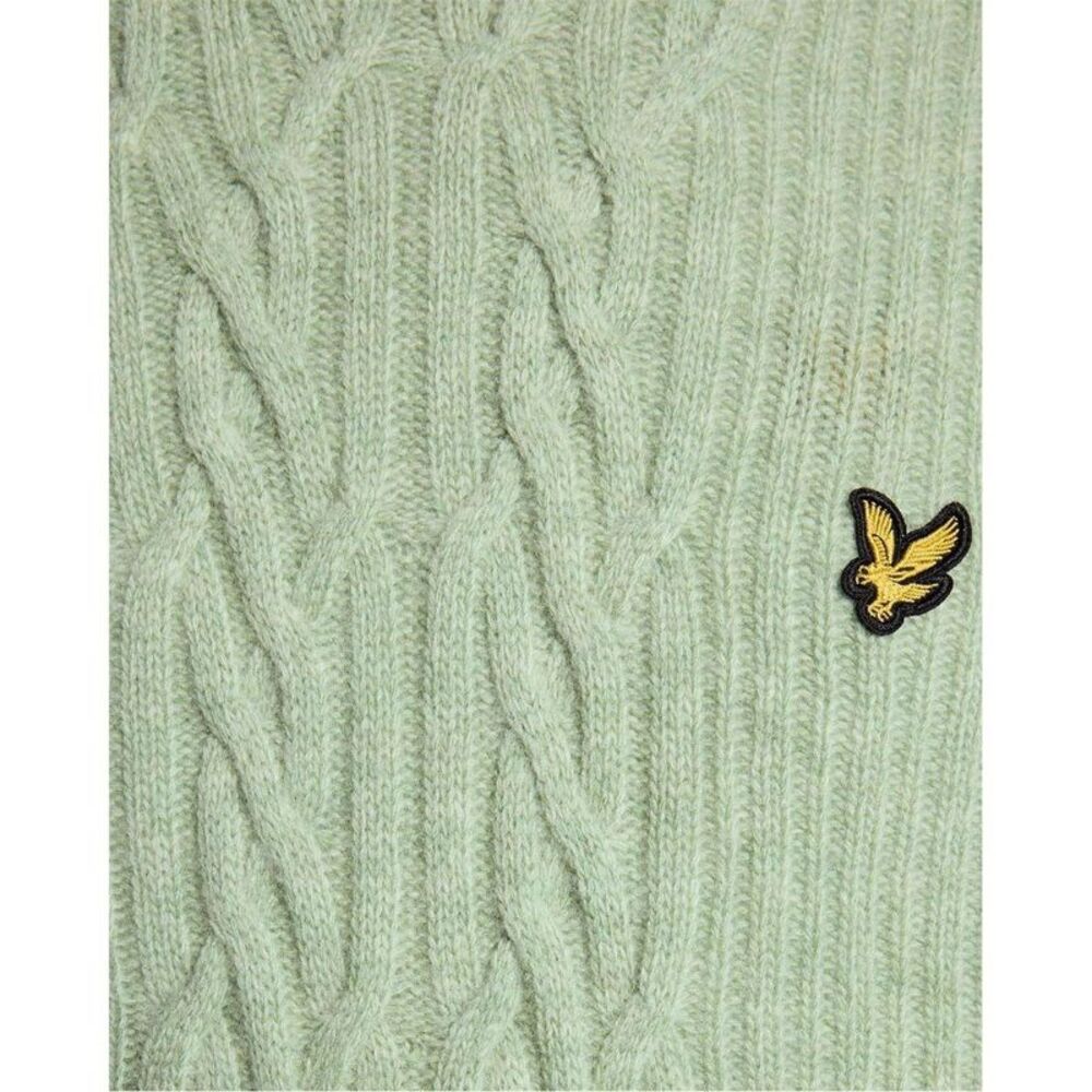 Lyle & Scott Mens Embroidered Logo Crew Neck Sweater / Mint Marl